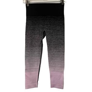 Rapid Wear Black & Pink High-Waisted Ombre Leggings Size Small